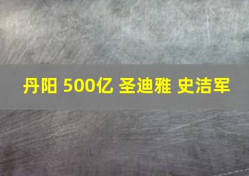 丹阳 500亿 圣迪雅 史洁军